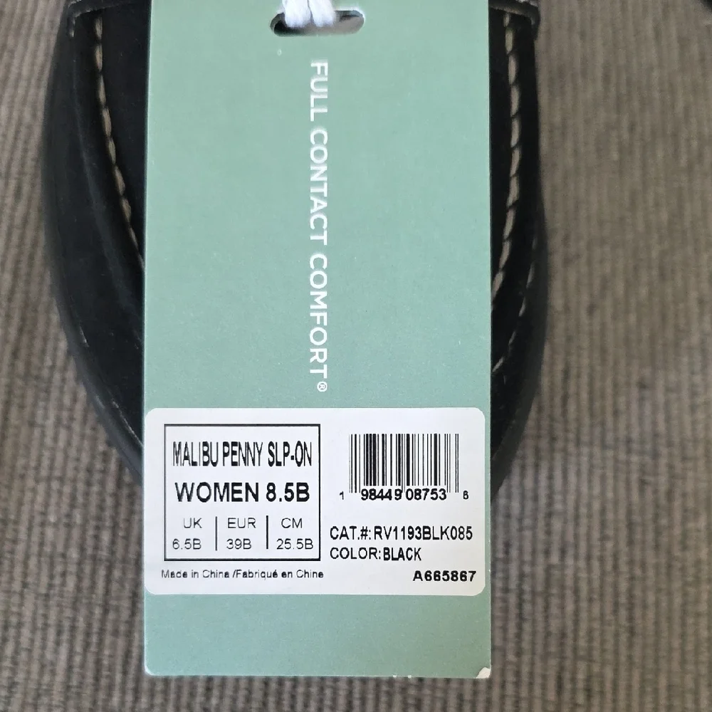 Womens Black Penny Loafers By Waco Shoe Co, Size 8.5, New In Box‎